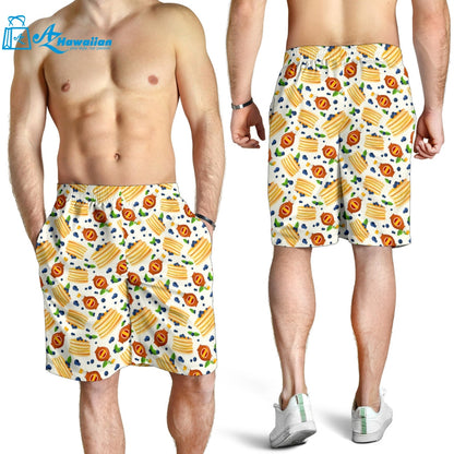 Pancake Pattern Print Design 02 Men Shorts