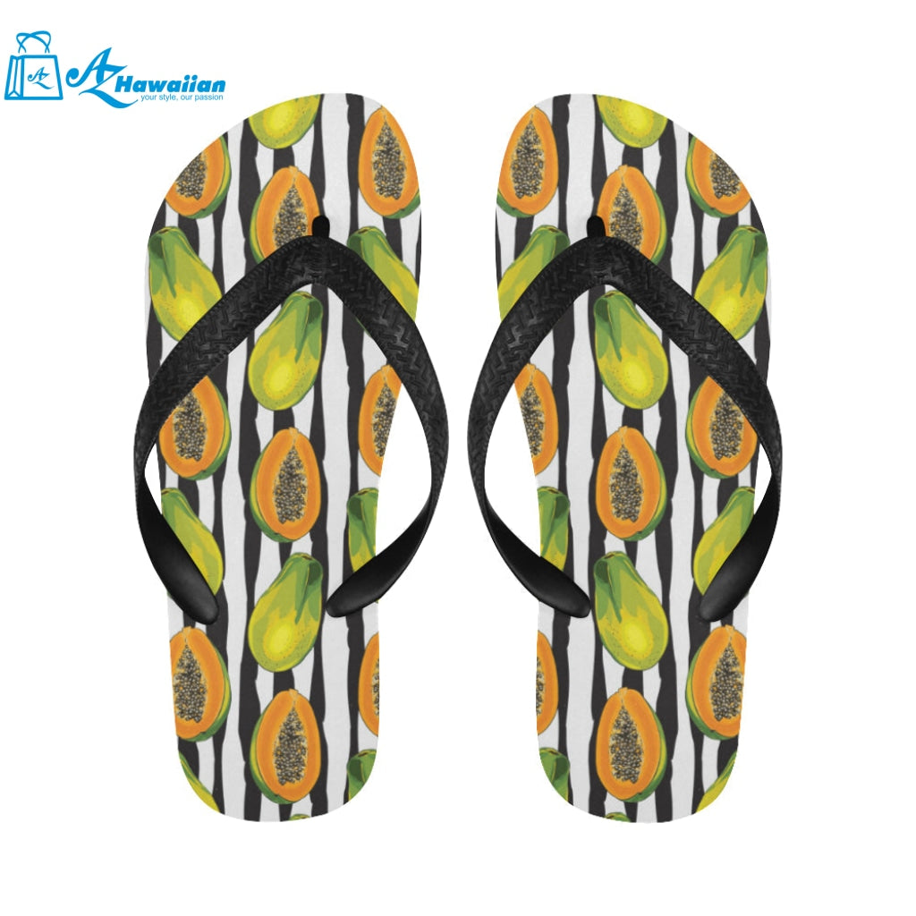 papaya design pattern Unisex Flip Flops