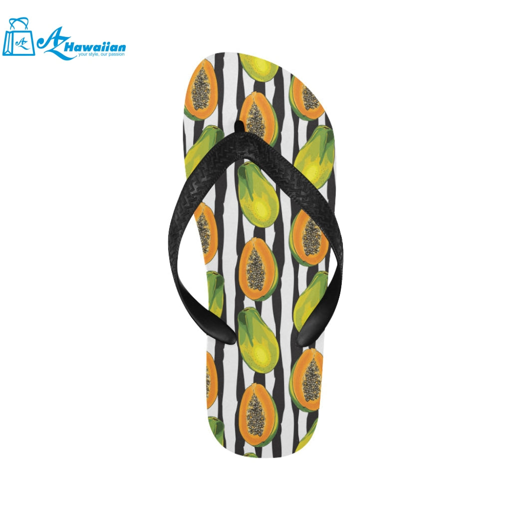 papaya design pattern Unisex Flip Flops