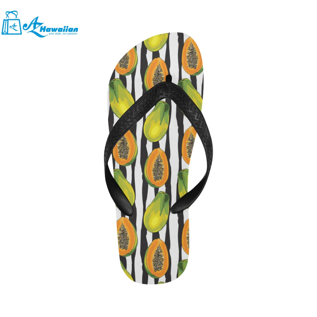 papaya design pattern Unisex Flip Flops