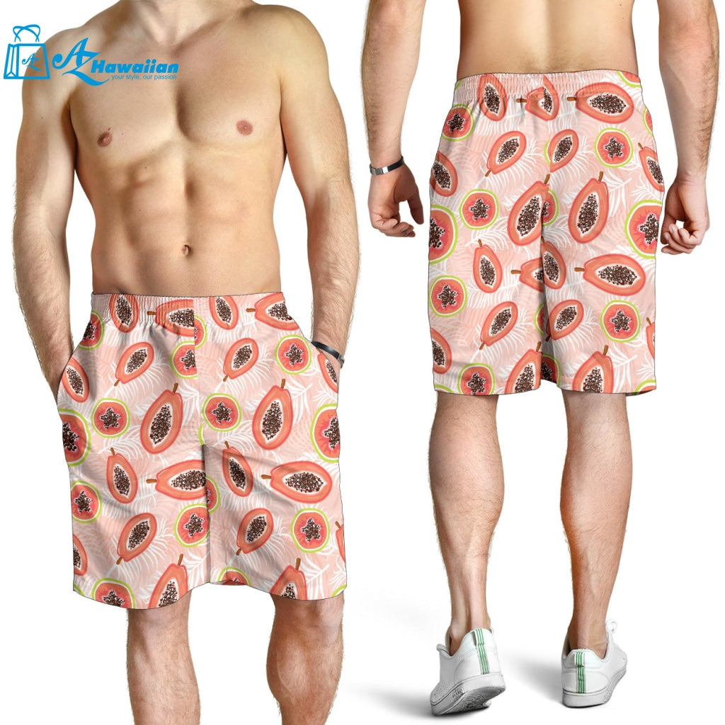 Papaya Leaves Pattern Men Shorts