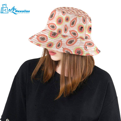 papaya leaves pattern Unisex Bucket Hat