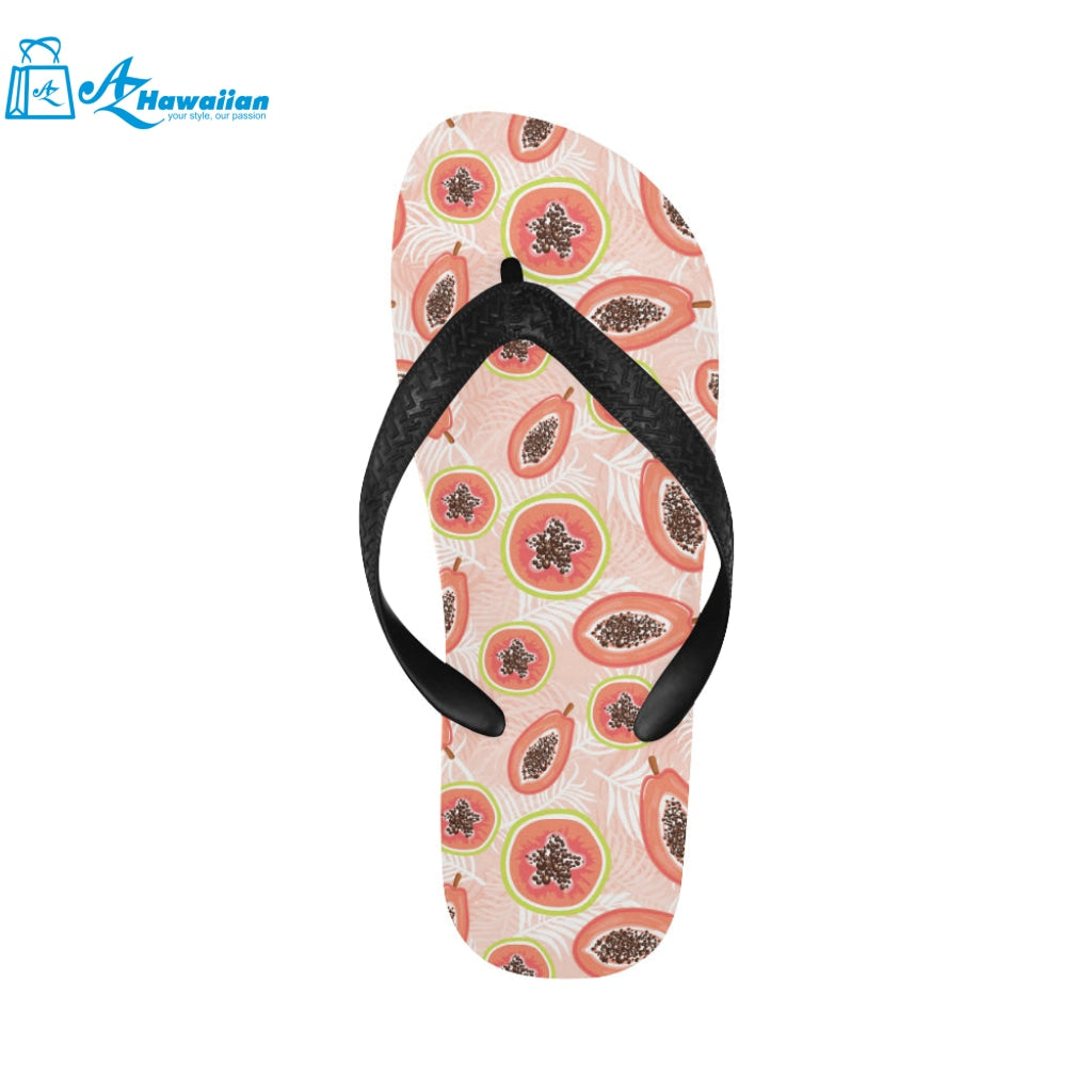 papaya leaves pattern Unisex Flip Flops