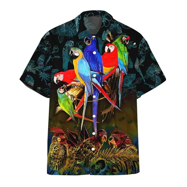 Parrot Hawaiian II Graphic Print Short Sleeve 