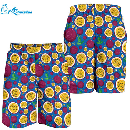 Passion Fruit Blue Background Men Shorts