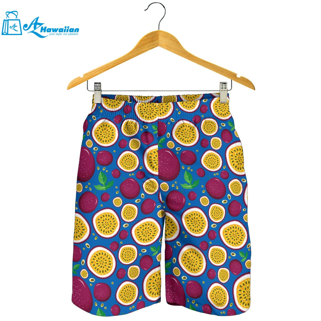 Passion Fruit Blue Background Men Shorts