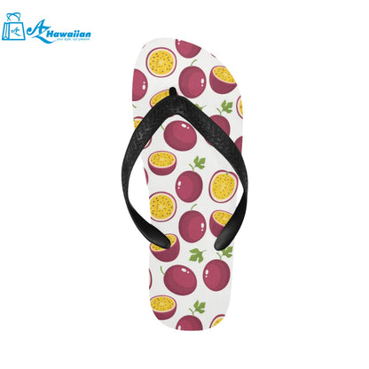 Passion fruit design pattern Unisex Flip Flops