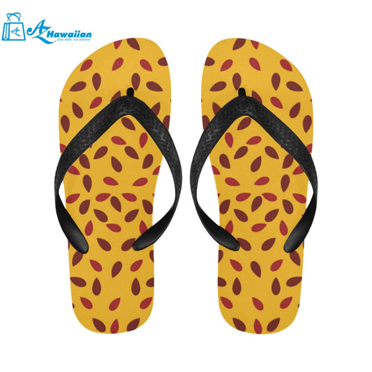 Passion fruit texture Unisex Flip Flops