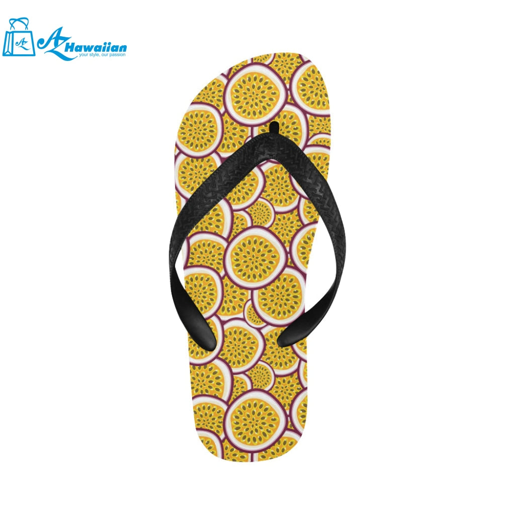 Passion fruits slice pattern Unisex Flip Flops