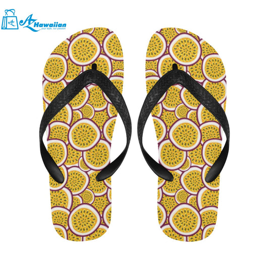 Passion fruits slice pattern Unisex Flip Flops