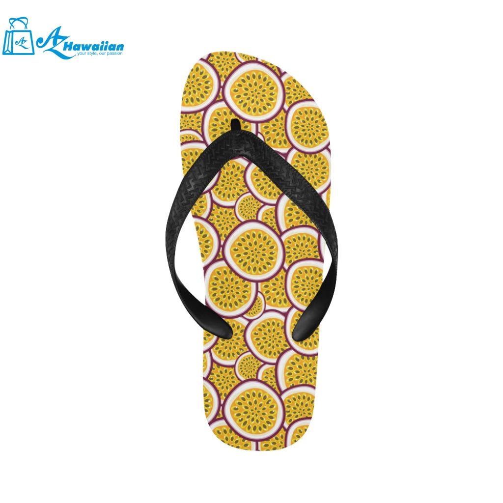 Passion fruits slice pattern Unisex Flip Flops