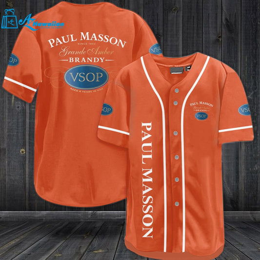 Paul Masson Brandy All Over Print Unisex Baseball Jersey 