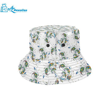 Peacock feather pattern Unisex Bucket Hat