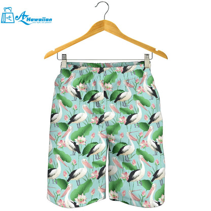 Pelican Pattern Print Design 01 Men Shorts