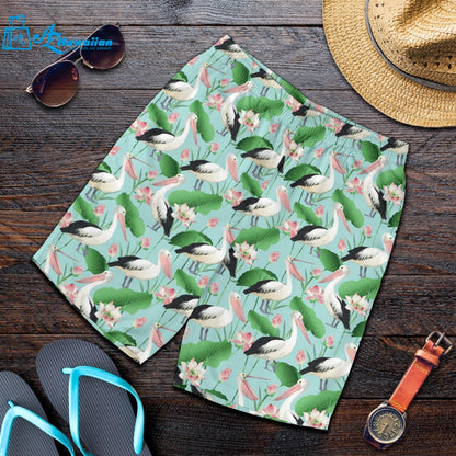 Pelican Pattern Print Design 01 Men Shorts