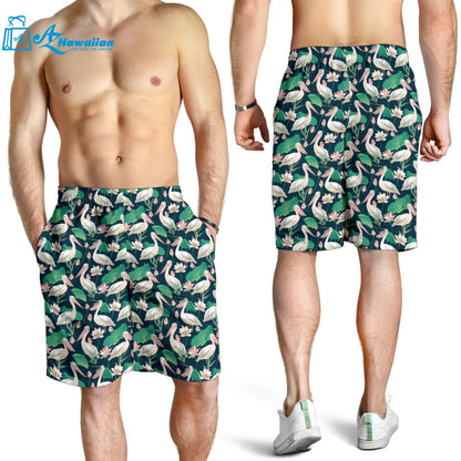 Pelican Pattern Print Design 03 Men Shorts