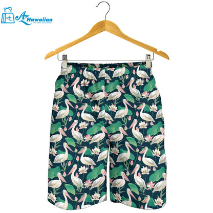 Pelican Pattern Print Design 03 Men Shorts