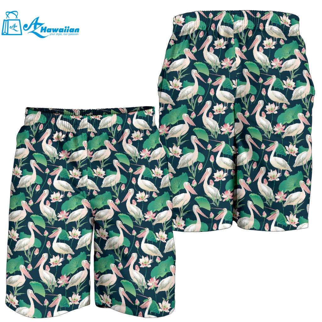 Pelican Pattern Print Design 03 Men Shorts