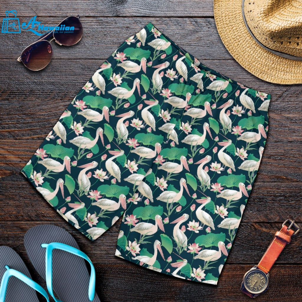 Pelican Pattern Print Design 03 Men Shorts