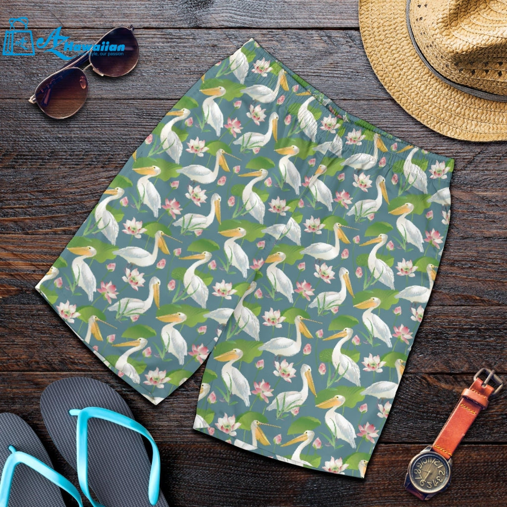 Pelican Pattern Print Design 04 Men Shorts