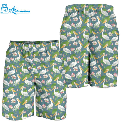 Pelican Pattern Print Design 04 Men Shorts