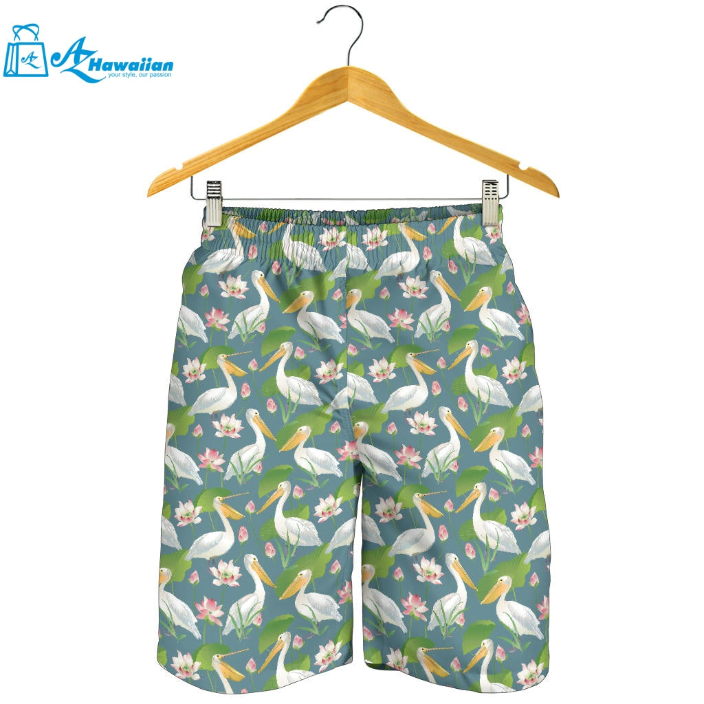 Pelican Pattern Print Design 04 Men Shorts