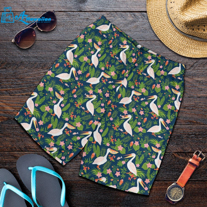 Pelican Pattern Print Design 05 Men Shorts