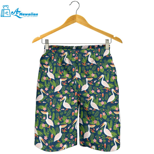 Pelican Pattern Print Design 05 Men Shorts