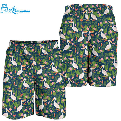 Pelican Pattern Print Design 05 Men Shorts