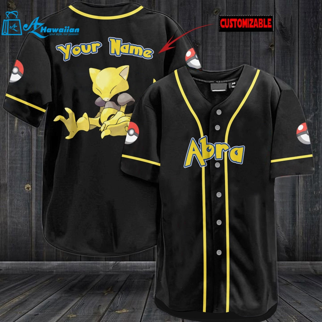 Personalized Abra Baseball Jersey 