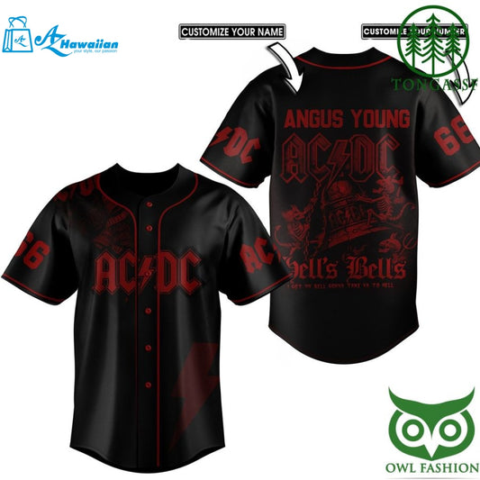 Personalized ACDC Band Hell?s Bells Baseball Jersey shirt