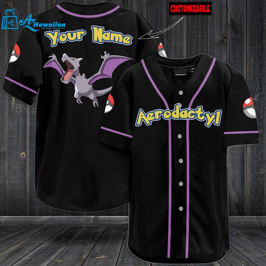 Personalized Aerodactyl Baseball Jersey 