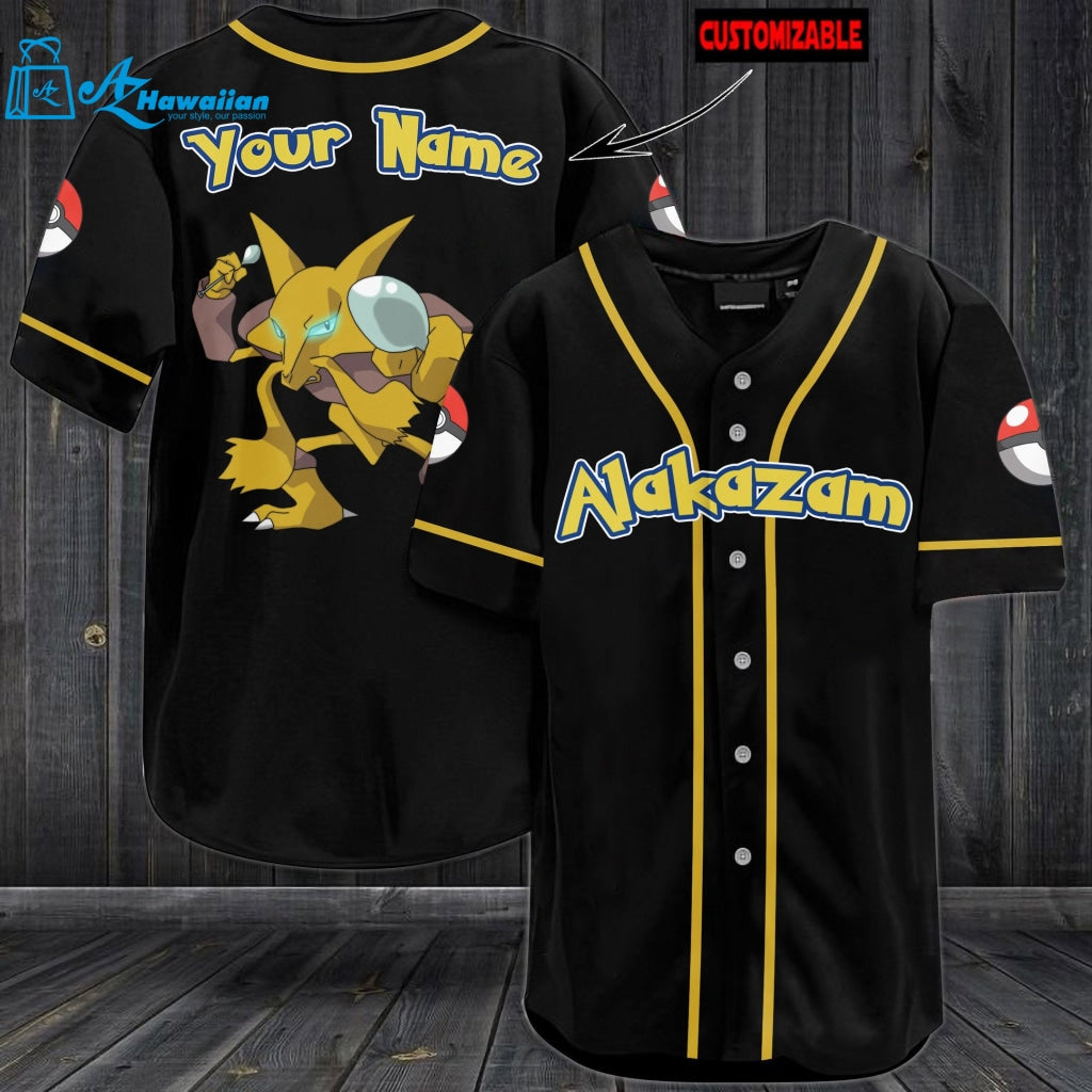 Personalized Alakazam Baseball Jersey 