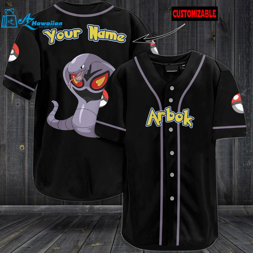 Personalized Arbok Baseball Jersey 