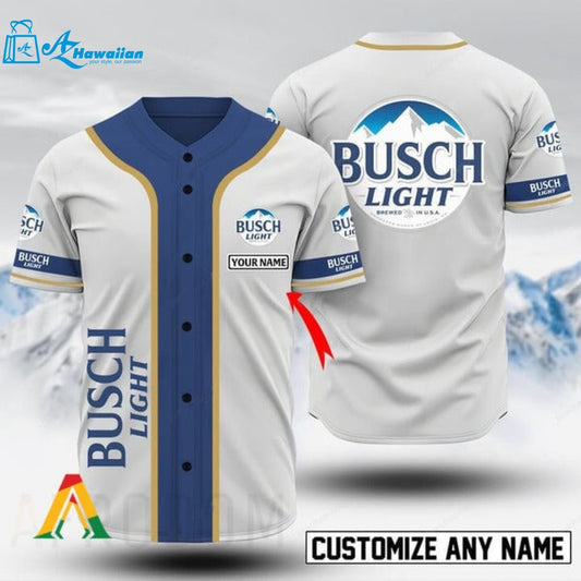 Personalized Basic Busch Light Baseball Jersey