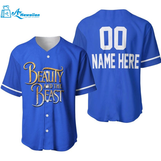 Personalized Beauty And The Beast All Over Print Baseball Jersey 