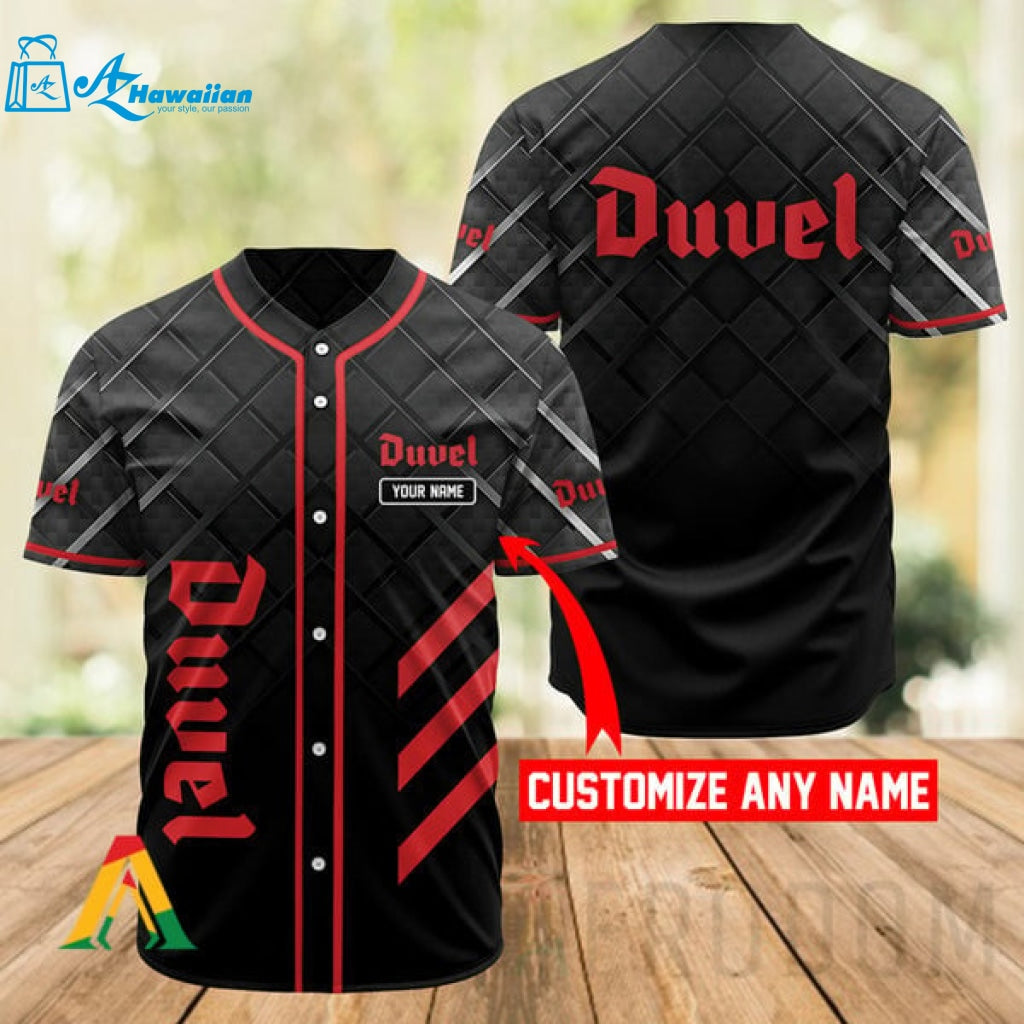 Personalized Black Duvel Beer Baseball Jersey