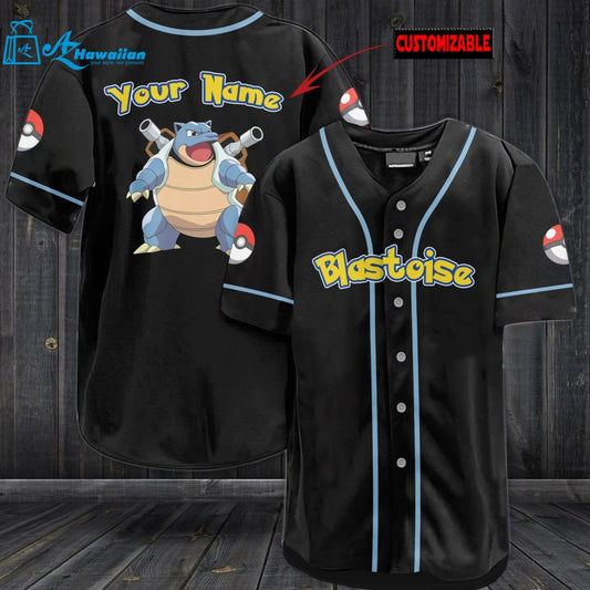 Personalized Blastoise Baseball Jersey 