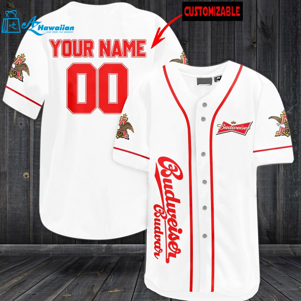 Personalized Budweiser Baseball Jersey 