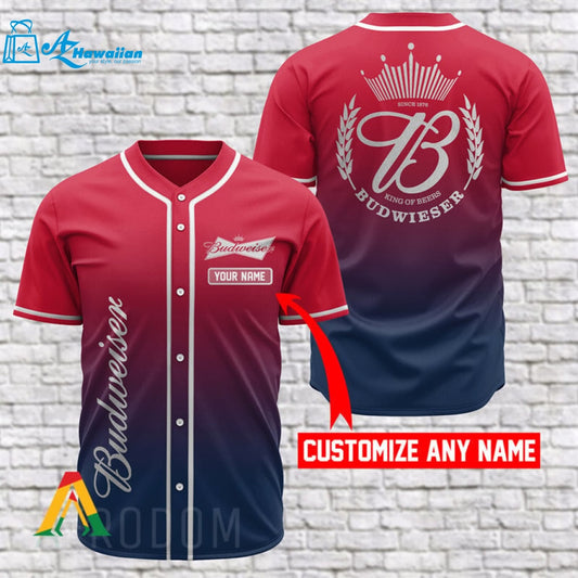 Personalized Budweiser Baseball Jersey Shirt