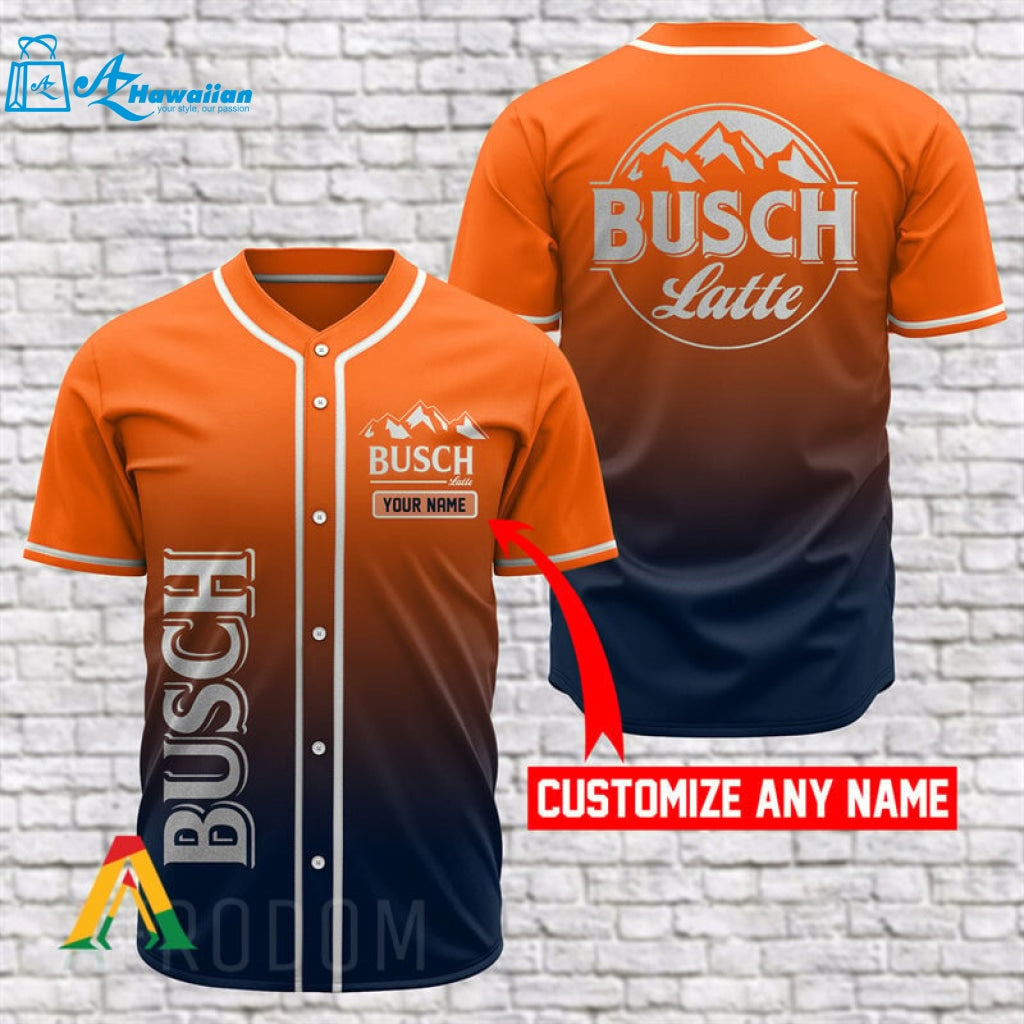 Personalized Busch Latte Baseball Jersey Shirt