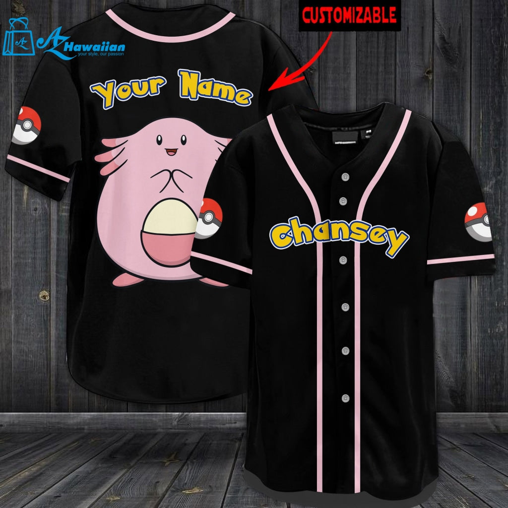 Personalized Chansey Baseball Jersey 