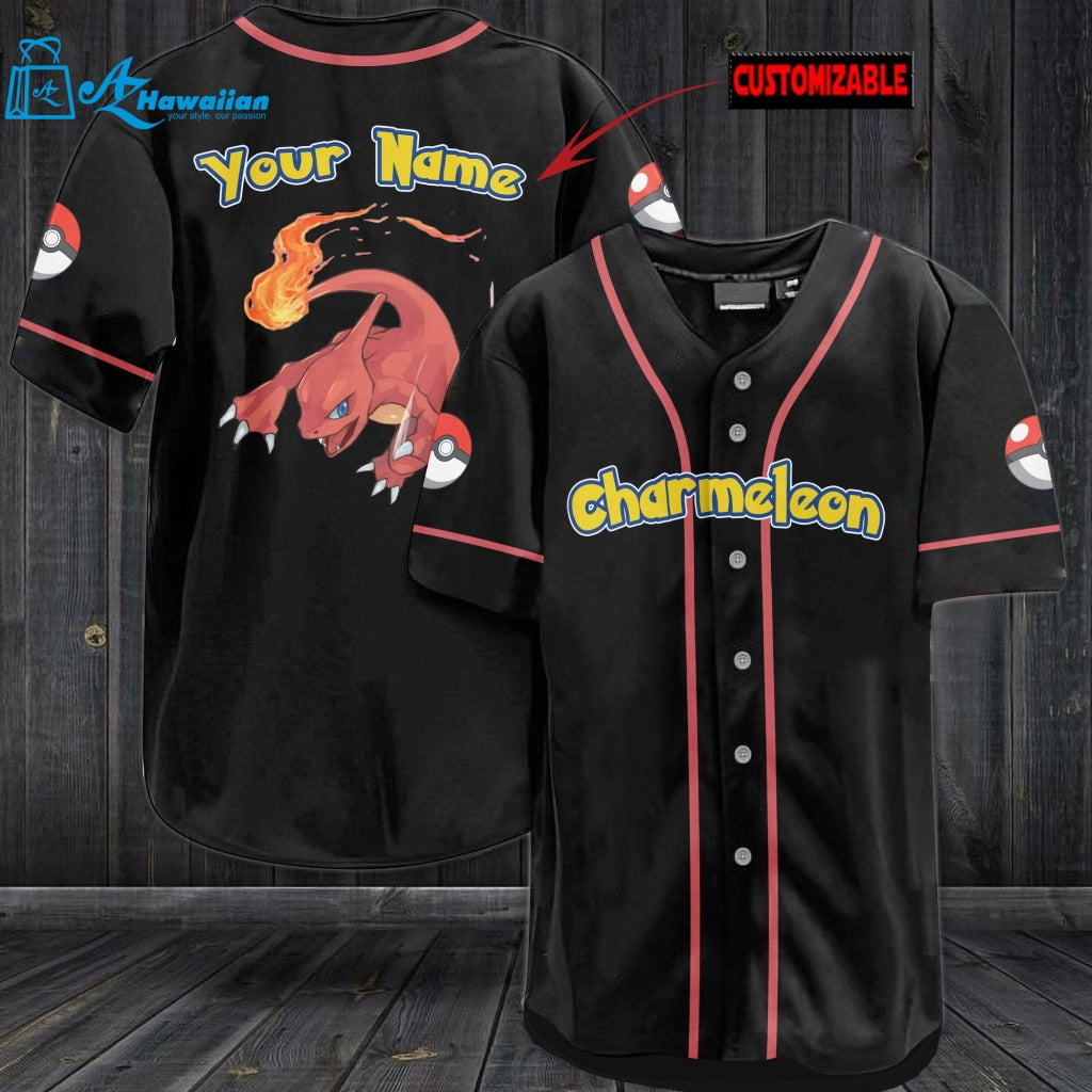 Personalized Charmeleon Baseball Jersey 