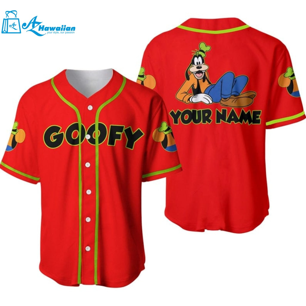 Personalized Chilling Goofy Dog Disney All Over Print Baseball Jersey 