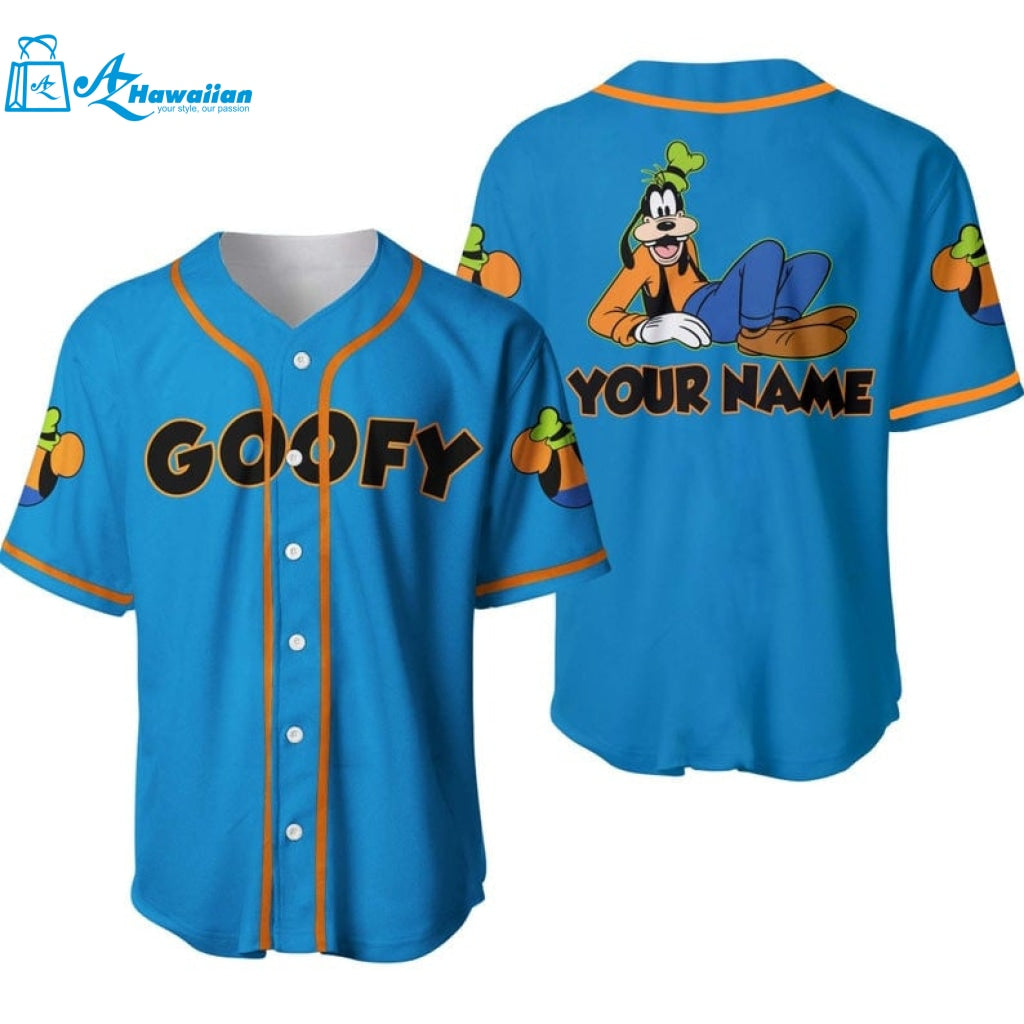 Personalized Chilling Goofy Dog Disney All Over Print Baseball Jersey 