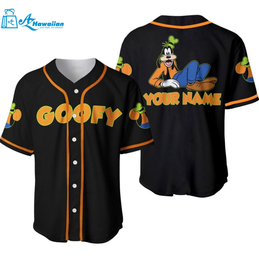 Personalized Chilling Goofy Dog Disney All Over Print Baseball Jersey 