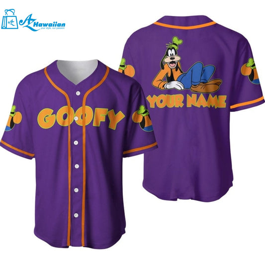 Personalized Chilling Goofy Dog Disney All Over Print Baseball Jersey 