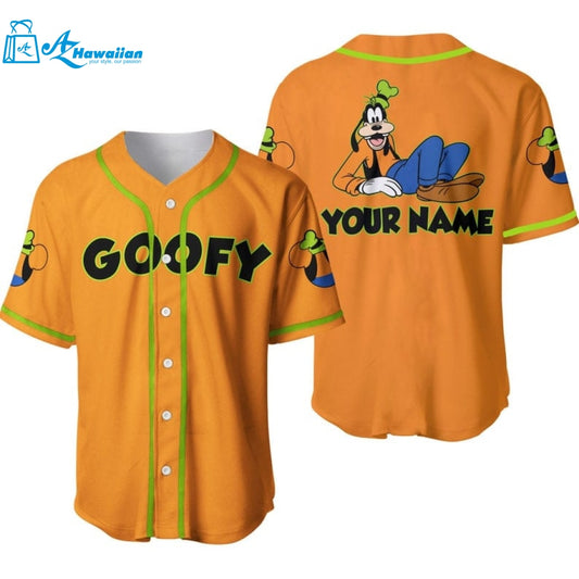 Personalized Chilling Goofy Dog Disney All Over Print Baseball Jersey 