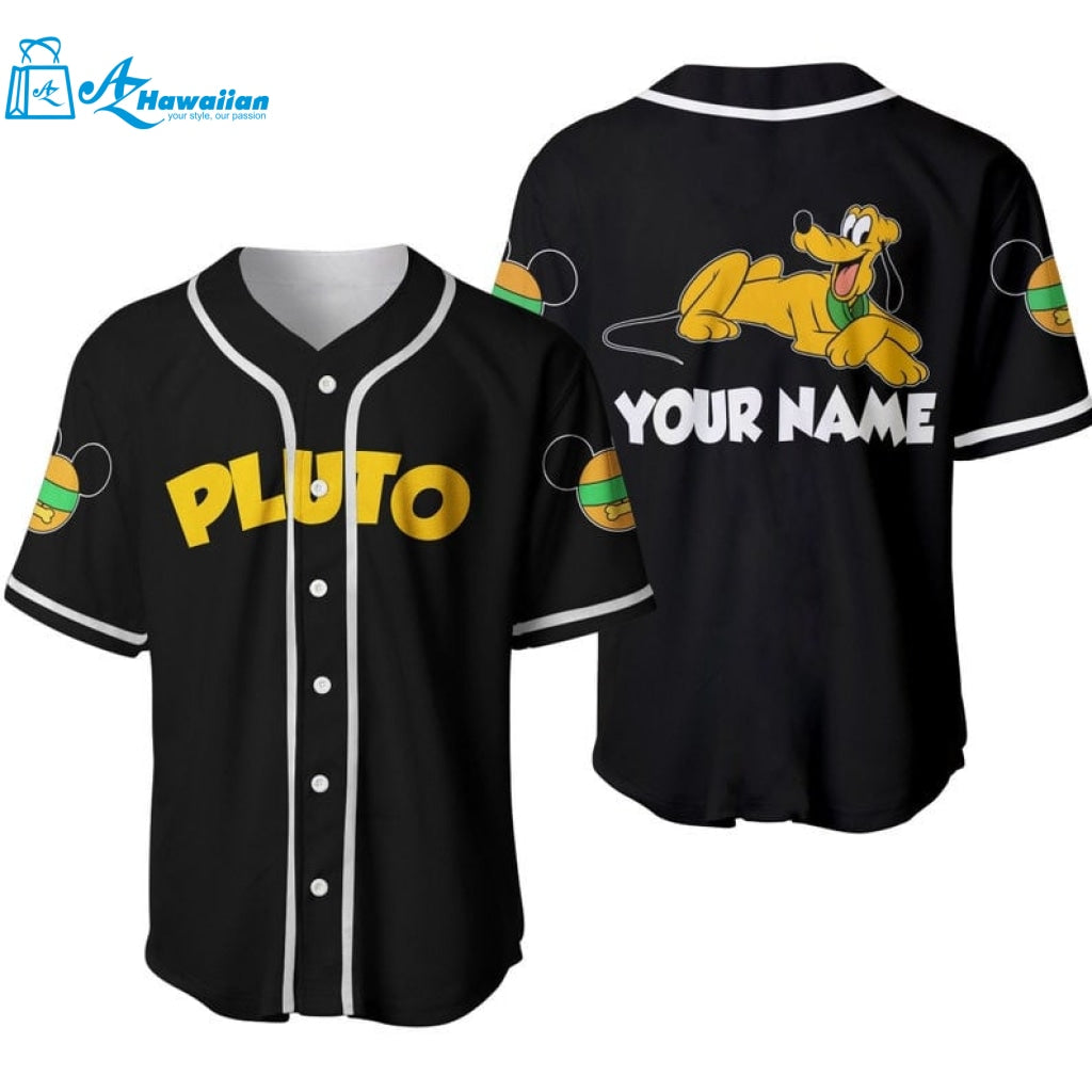 Personalized Chilling Pluto Dog All Over Print Baseball Jersey 