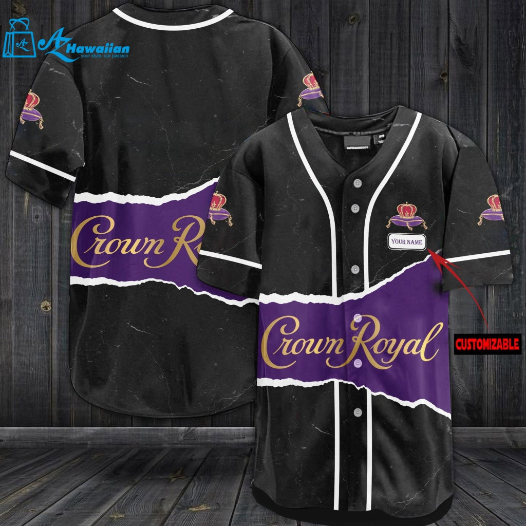 Personalized Crown Royal All Over Print Unisex Baseball Jersey 